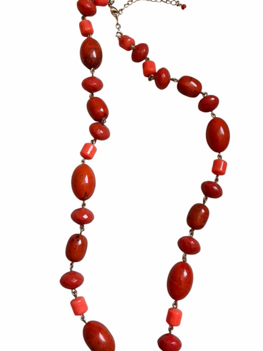 Orange & Gold Beaded Women’s Necklace